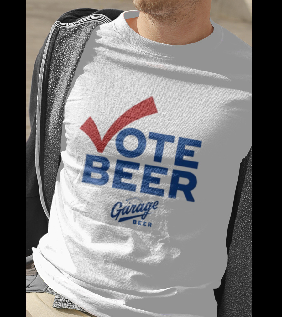 Vote Beer Garage Beer 2025 Checkmark Original T-Shirt