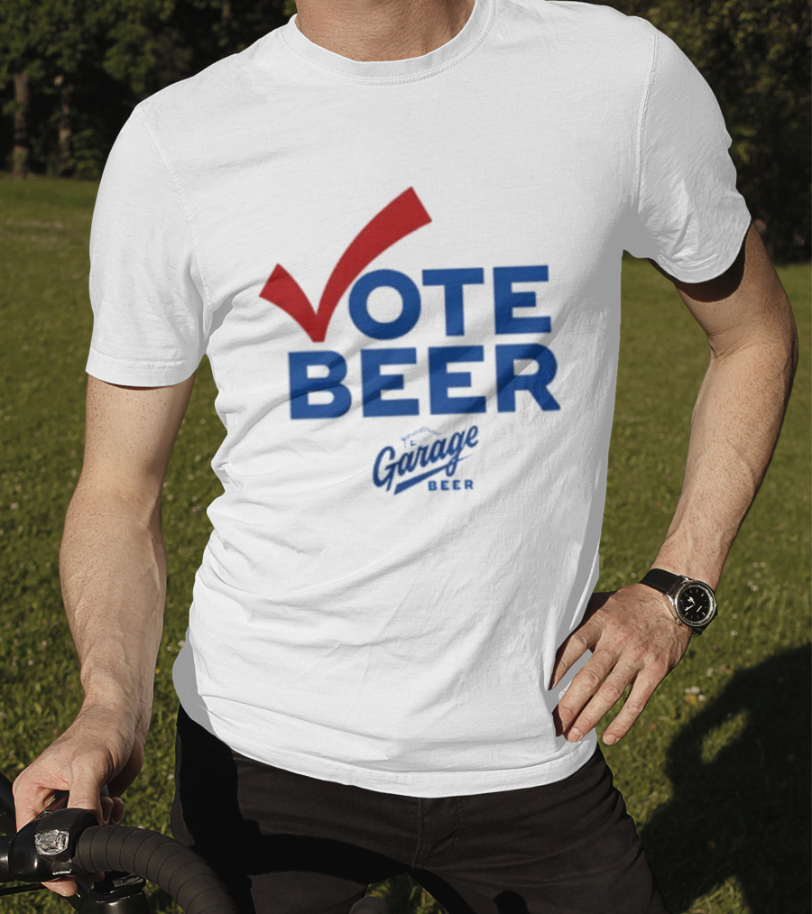 Vote Beer Garage Beer 2025 Checkmark Original T-Shirt