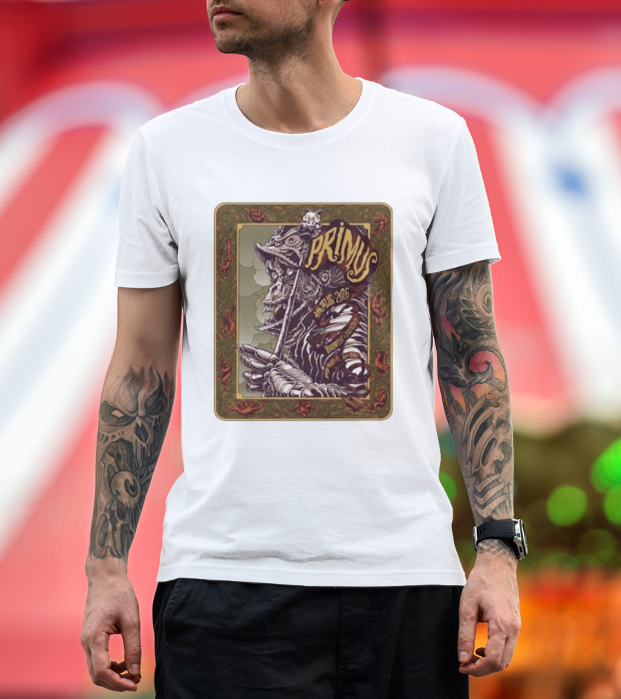 Primus 04 Aug 2026 Budapest Hungary Concert Vintage Warrior T-Shirt