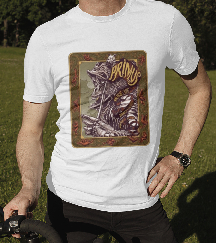 Primus 04 Aug 2026 Budapest Hungary Concert Vintage Warrior T-Shirt