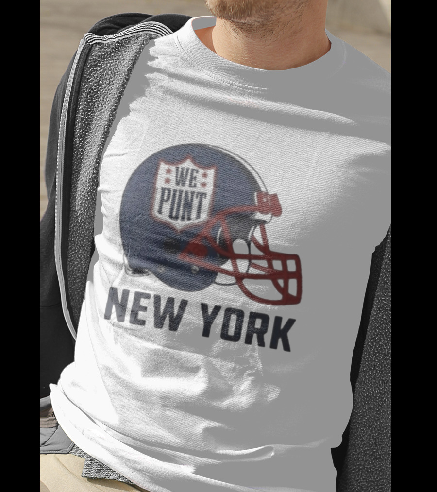 New York Giants Helmet We Punt Football Sports Fan T-Shirt
