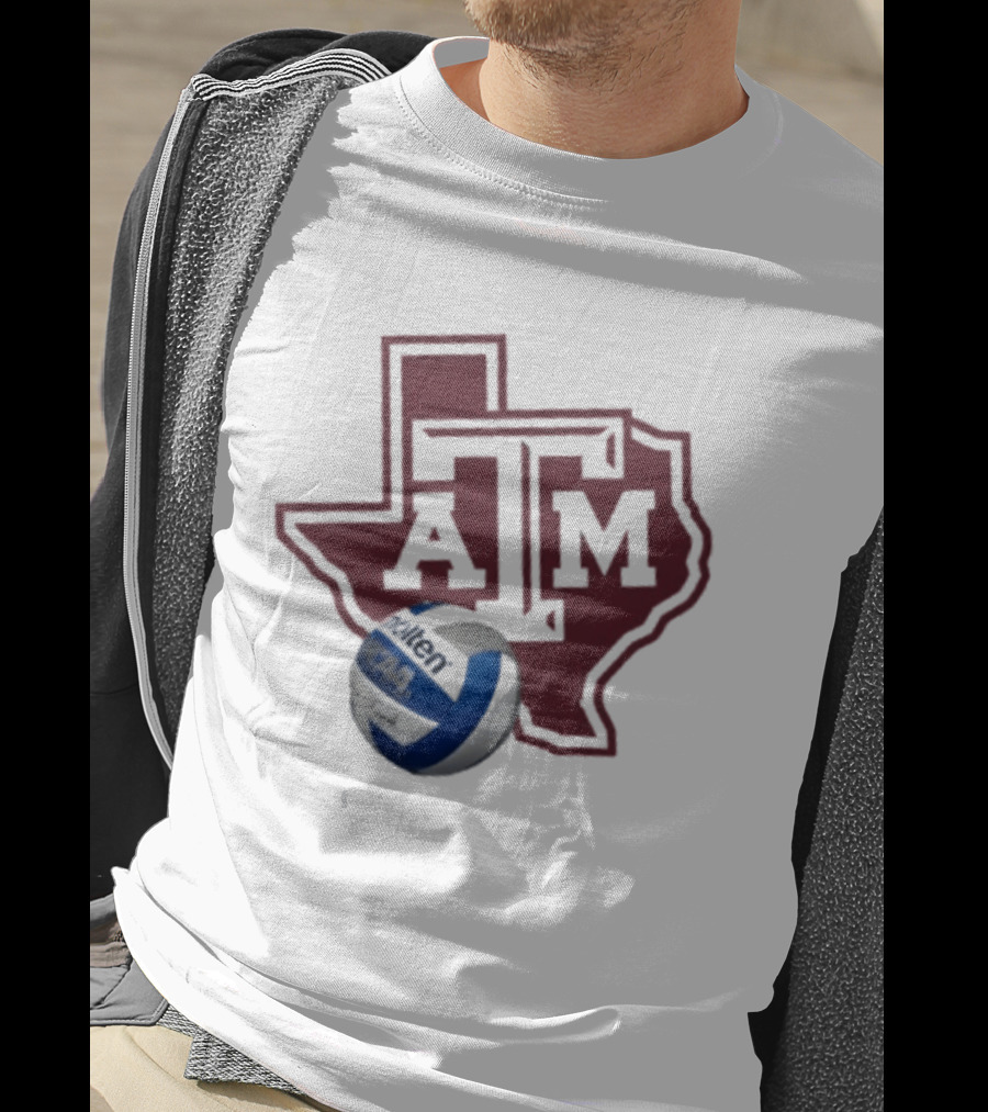 Texas A&M Aggies Volleyball Molten NCAA Map Team Spirit T-Shirt