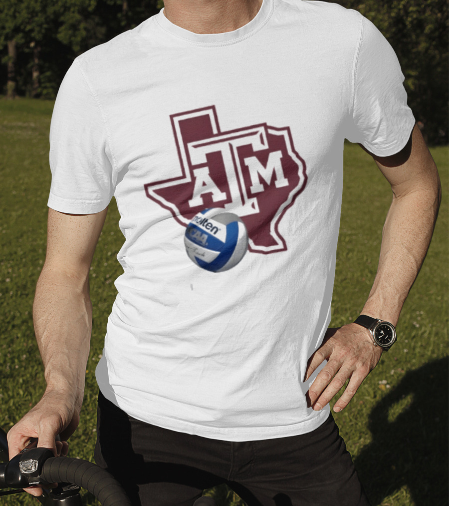 Texas A&M Aggies Volleyball Molten NCAA Map Team Spirit T-Shirt