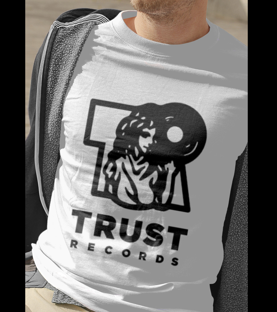 Trust Records Vinyl Spinning Woman T-Shirt