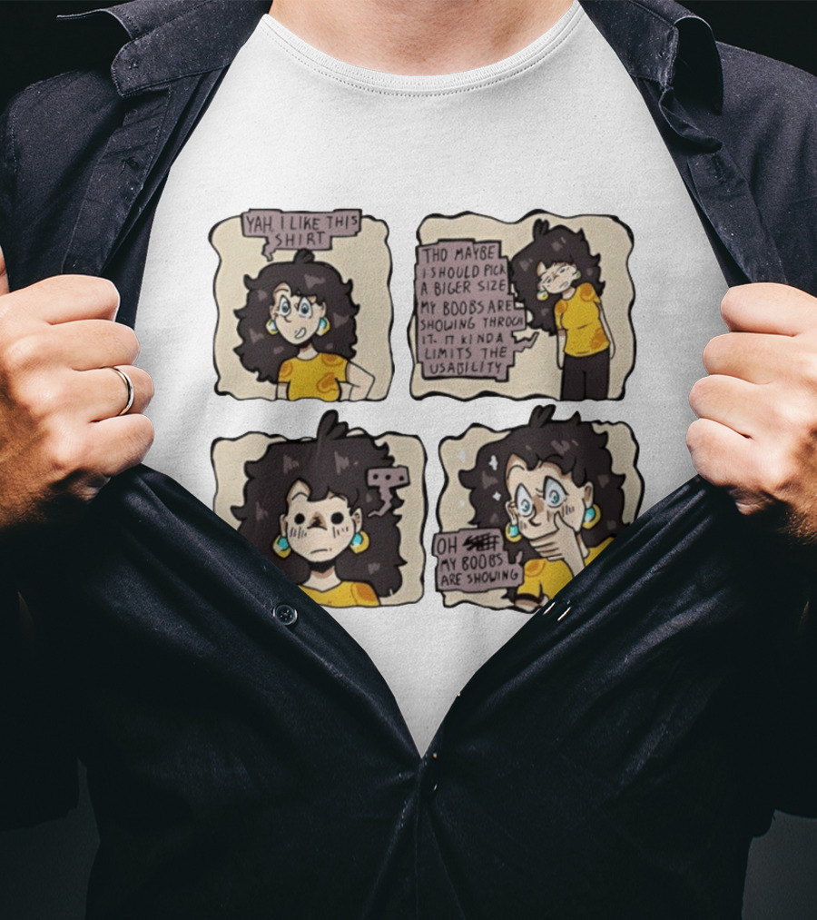 Yah I Like This Comic Strip Webcomic Oh My Boobs Are Showing Kinda Limits Usability T-Shirt