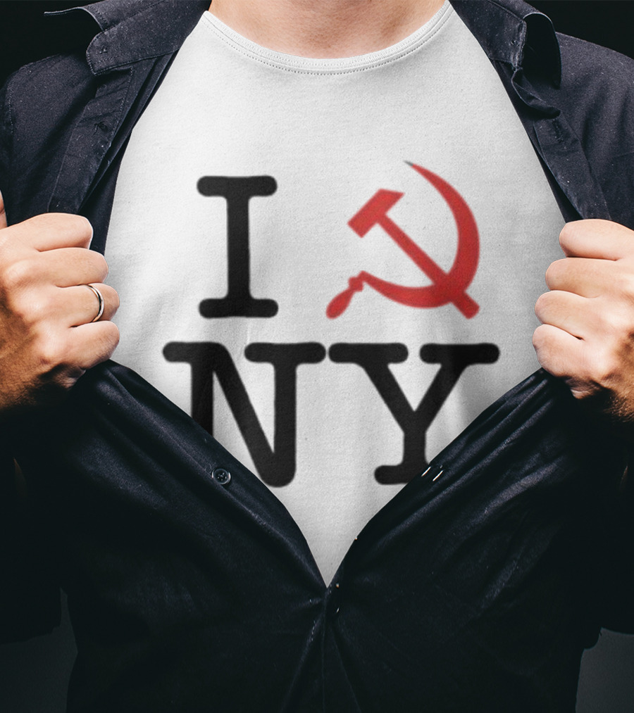 I Love NY Zohran Mamdani Hammer And Sickle T-Shirt
