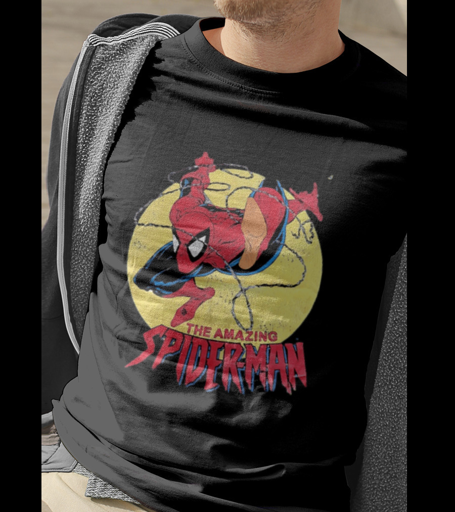 Amazing Spider Man Distressed Marvel Superhero Webslinger T-Shirt