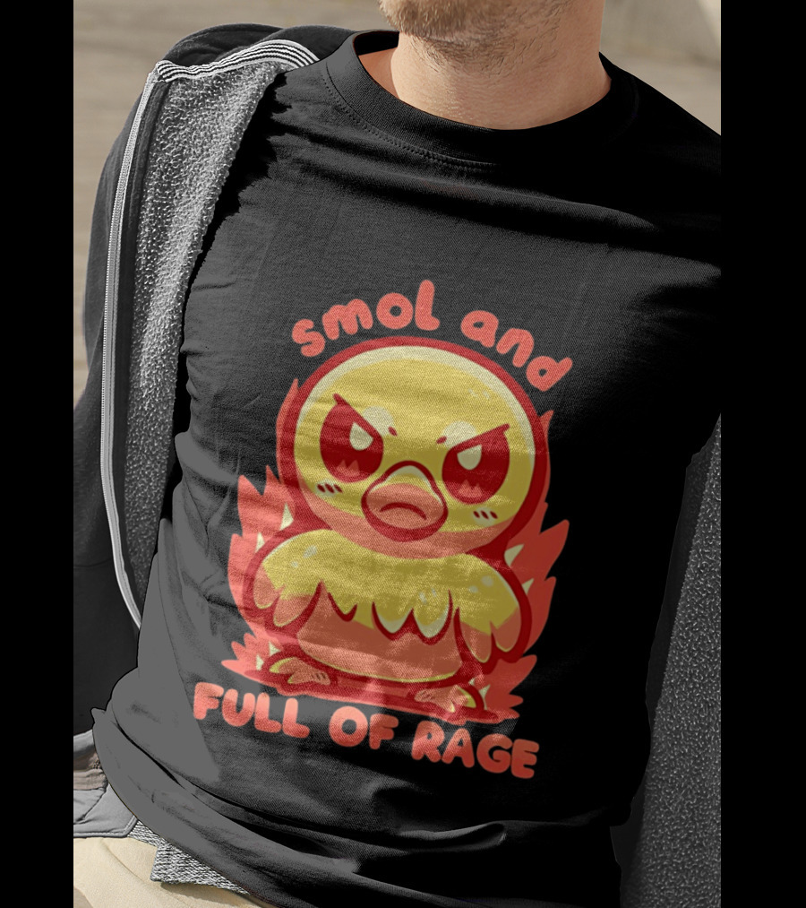 Smol And Full Of Rage Angry Duck T-Shirt