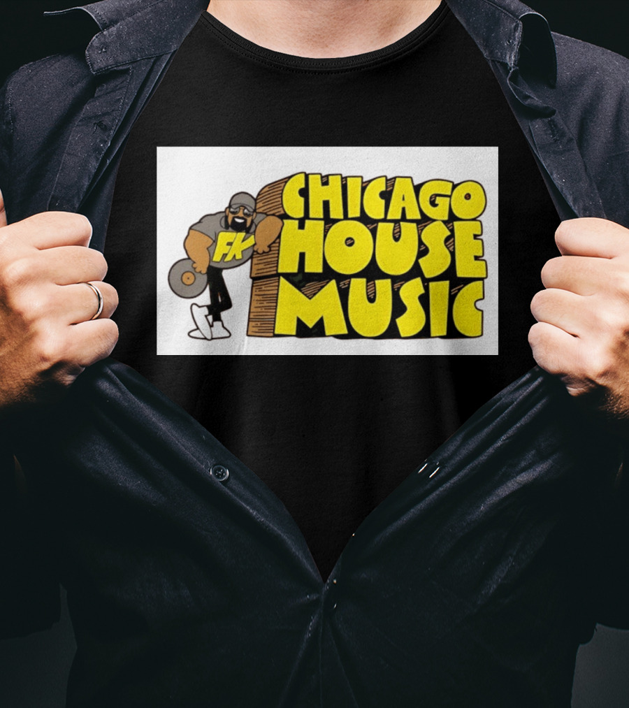FK Chicago House Music Retro Vinyl DJ T-Shirt
