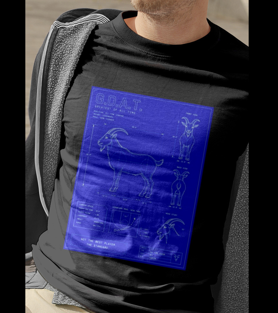 G.O.A.T. Greatest Of All Time Basketball Fall Blueprint Meme T-Shirt