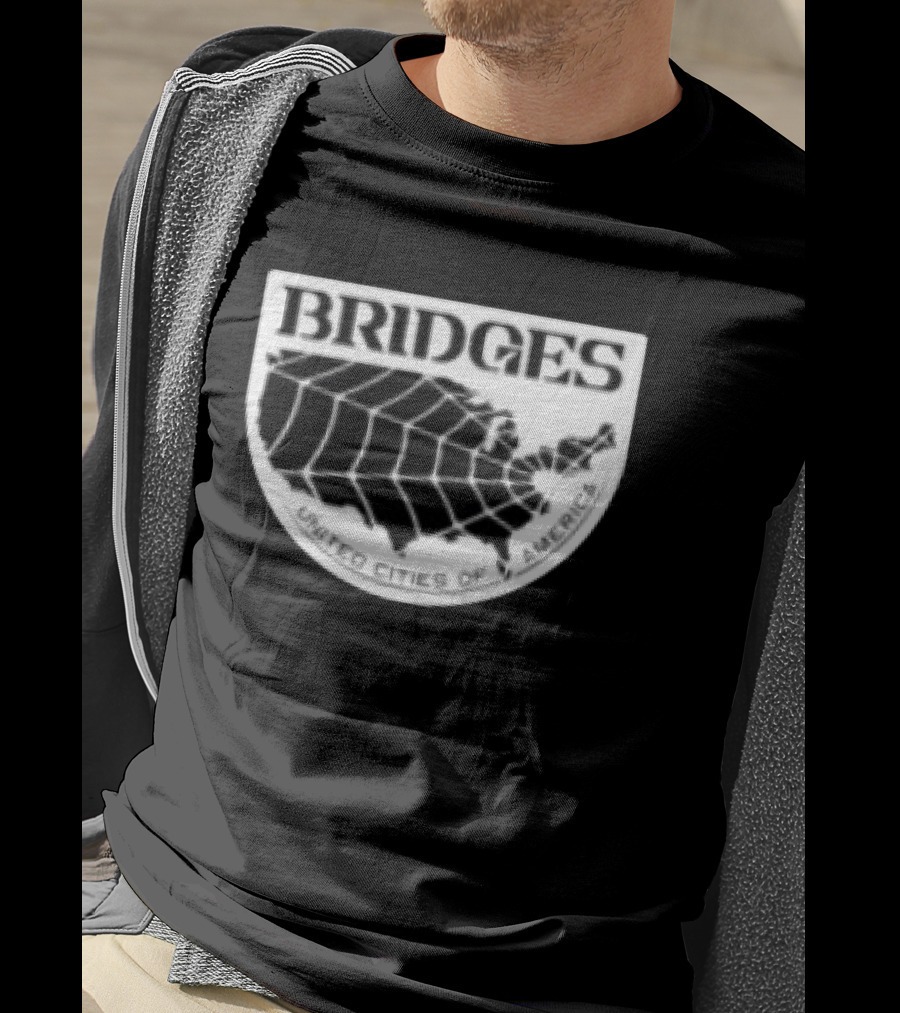 Brain Dead X Death Stranding Bridges United Cities Of America T-Shirt