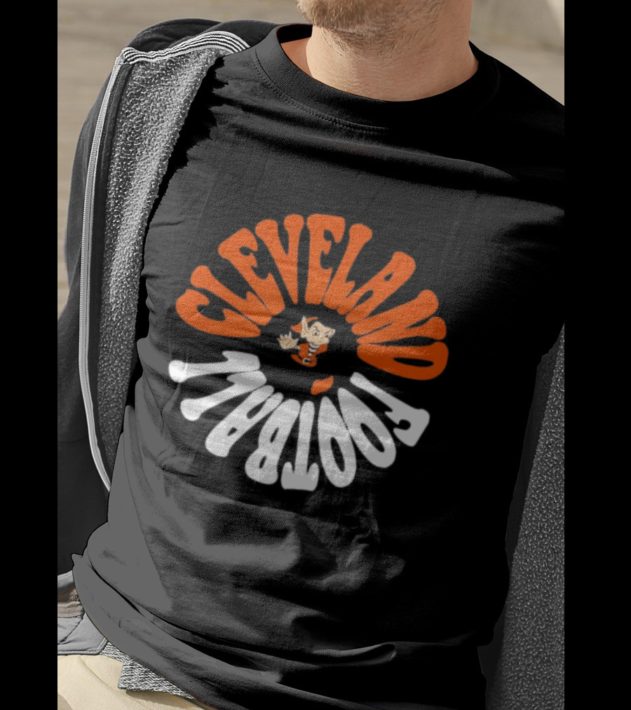 Cleveland Football Brownie The Elf Retro Orange White T-Shirt