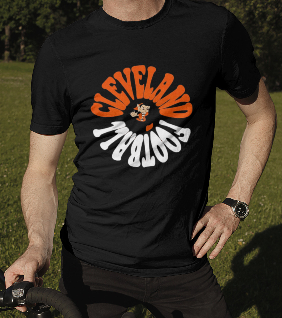Cleveland Football Brownie The Elf Retro Orange White T-Shirt