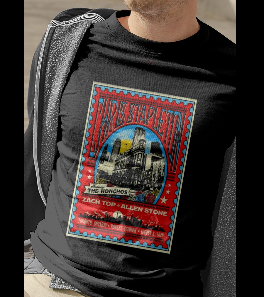 Chris Stapleton Featuring The Honchos Zach Top Allen Stone Toronto Rogers Stadium August 6 2026 T-Shirt