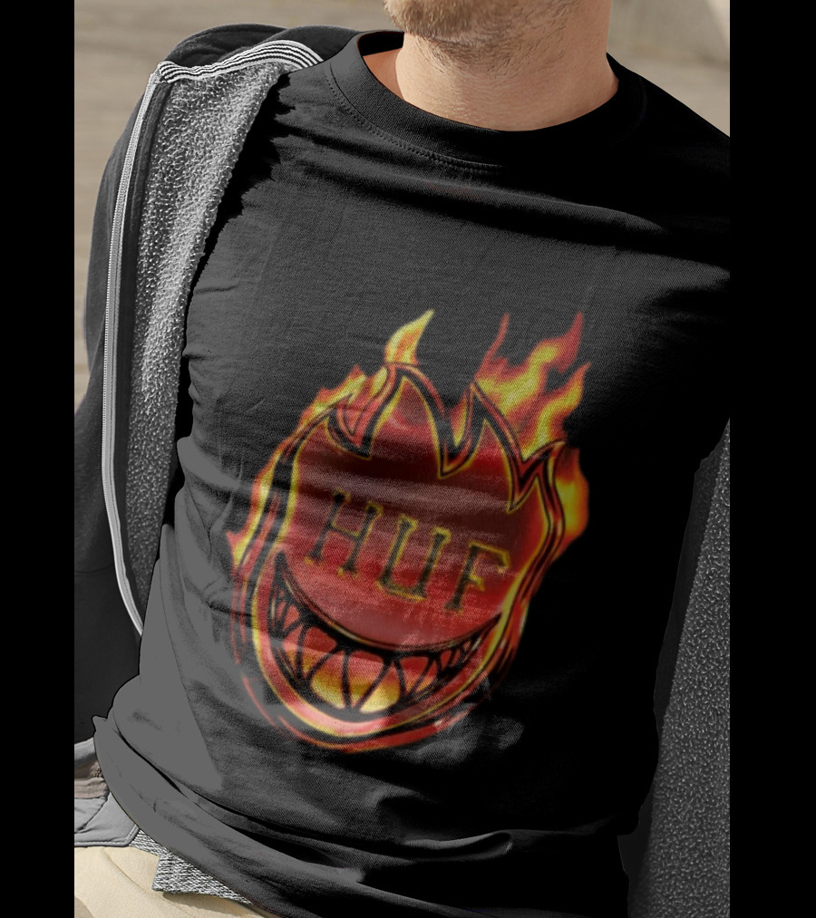 Huf X Spitfire Flame Galaxies Collaboration With Iconic Smiling T-Shirt