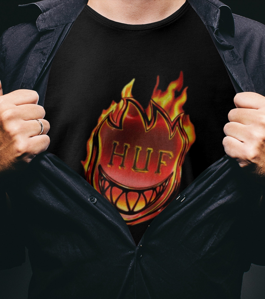 Huf X Spitfire Flame Galaxies Collaboration With Iconic Smiling T-Shirt