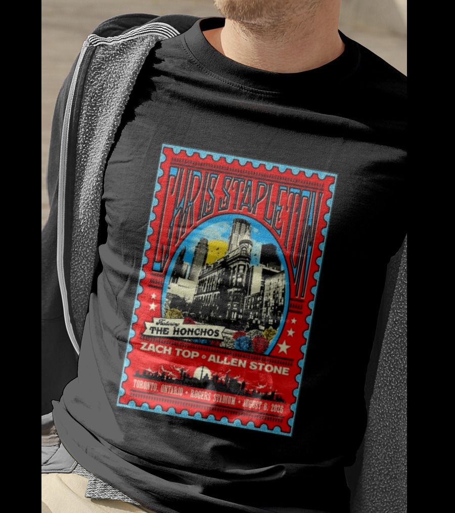 Chris Stapleton Featuring The Honchos Zach Top Allen Stone Rogers Stadium Toronto August 6 2026 T-Shirt