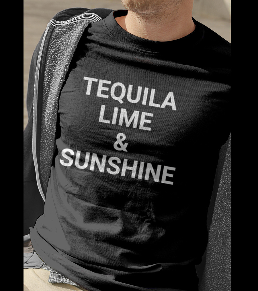 Tequila Lime And Sunshine Summer Vibes Cocktail T-Shirt