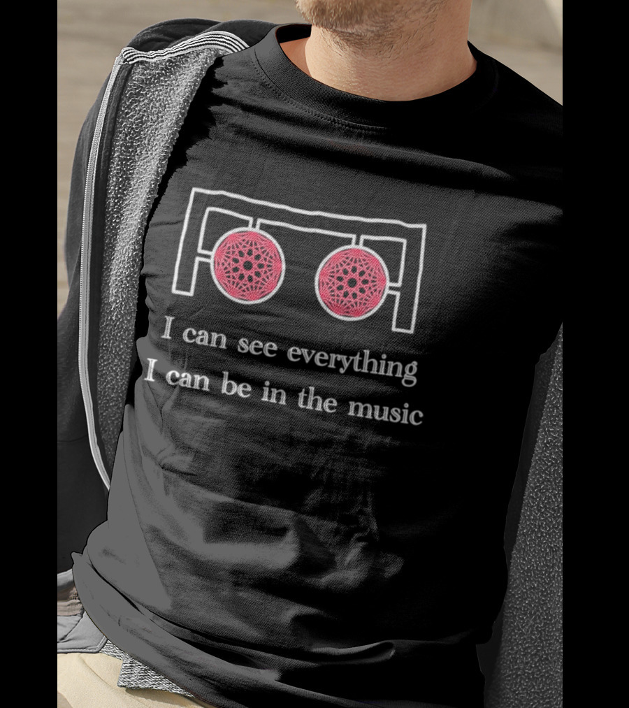 I Can See Everything I Can Be In The Music Two Abstract Red Circles T-Shirt
