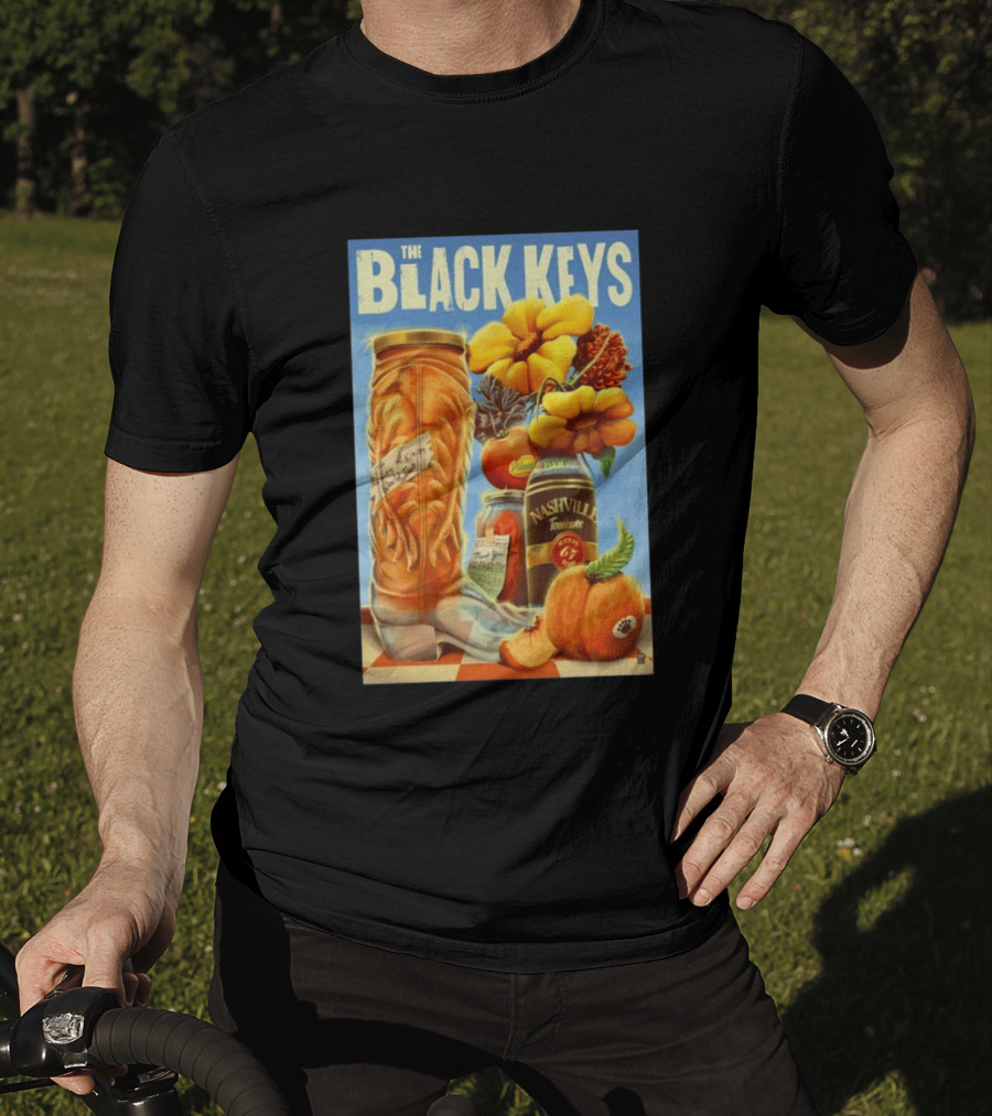 The Black Keys Nashville 2026 Boots Jars Pumpkins Flowers T-Shirt