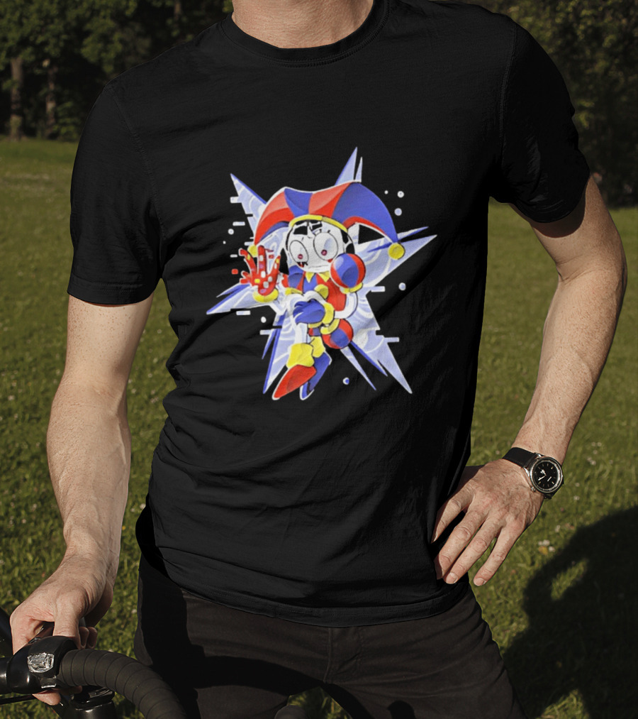 Classic Pixel Jester Glitch Retro Arcade T-Shirt