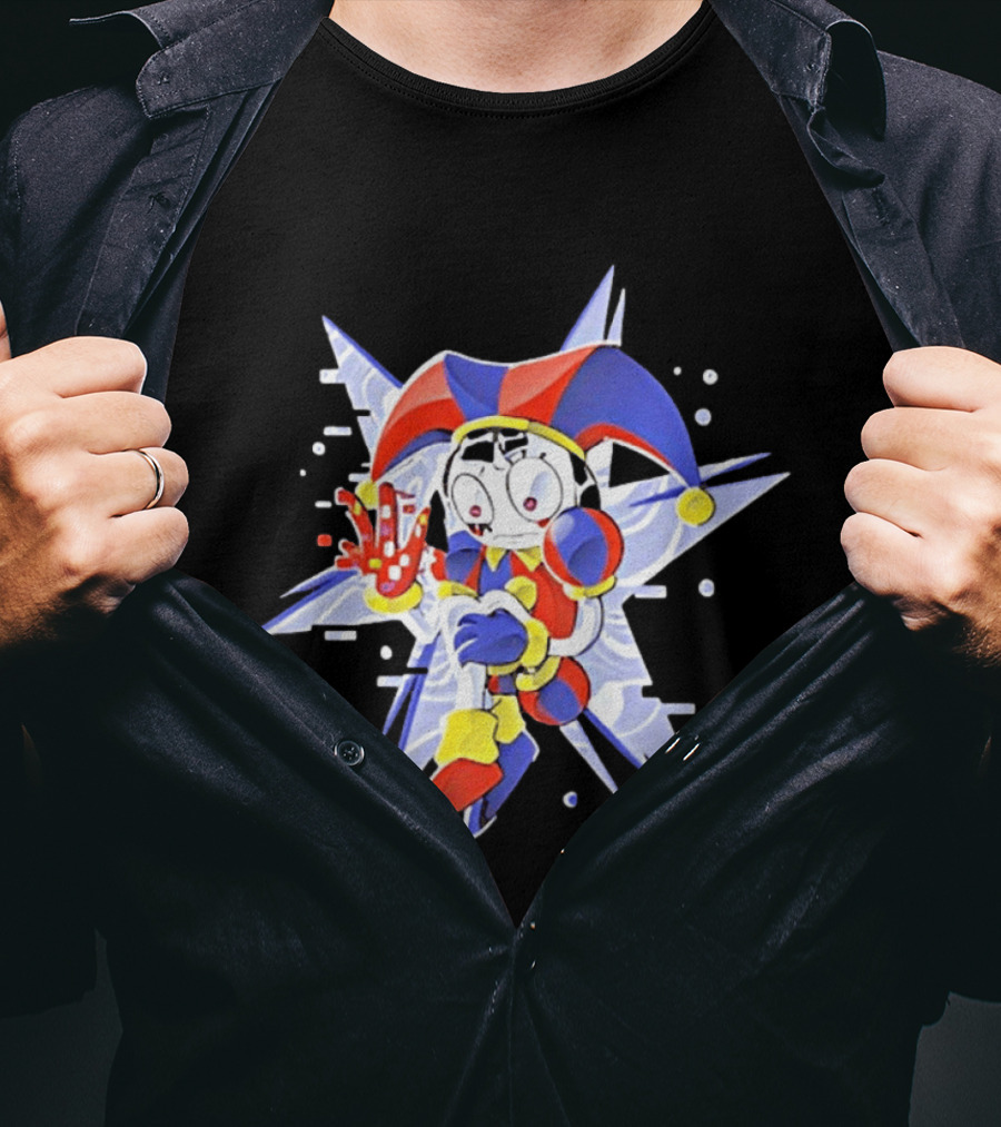 Classic Pixel Jester Glitch Retro Arcade T-Shirt