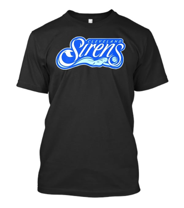 Cleveland Sirens Basketball Sports Team Oceanic Logo With Athlete And Ball T-Shirt