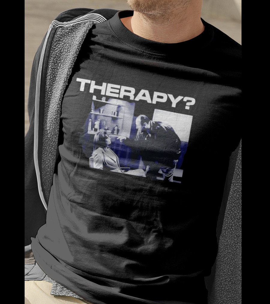 Tony Soprano Theraphy Pointing At Dr Melfi Black White Session T-Shirt