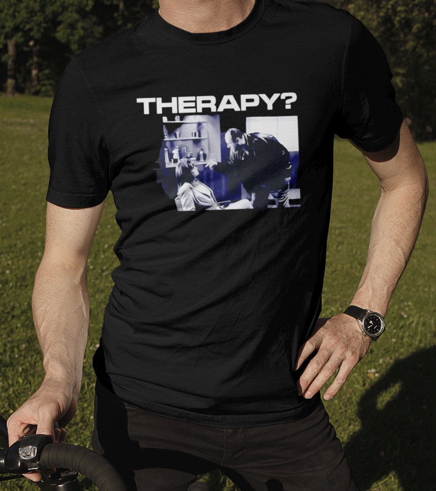 Tony Soprano Theraphy Pointing At Dr Melfi Black White Session T-Shirt