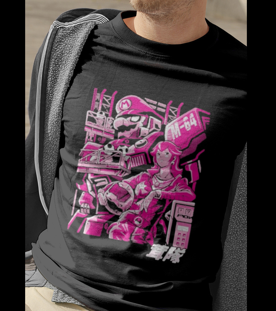Turtle Destroyer M 64 Japanese Manga Style Mario Kart T-Shirt