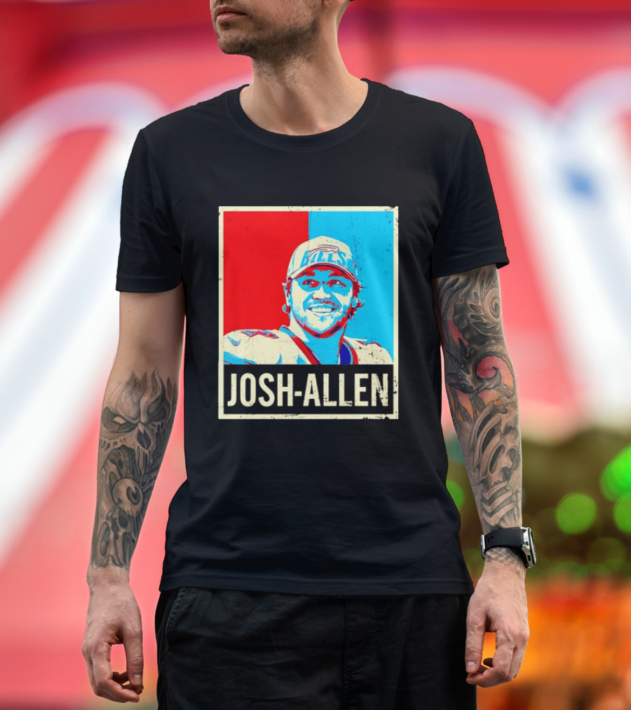Distressed Josh Allen Buffalo Bills Pop T-Shirt