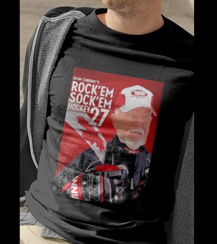 Don Cherry's Rock'em Sock'em Hockey 27 Maple Leaf Hat And Gloves Canada T-Shirt