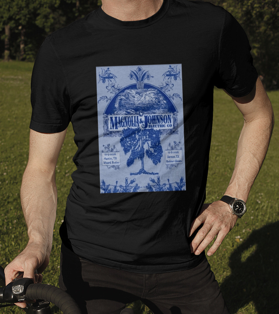 Magnolia And Johnson Electric Co Austin TX Wizard Rodeo Denton TX Rubber Gloves Dec 5 6 2026 T-Shirt