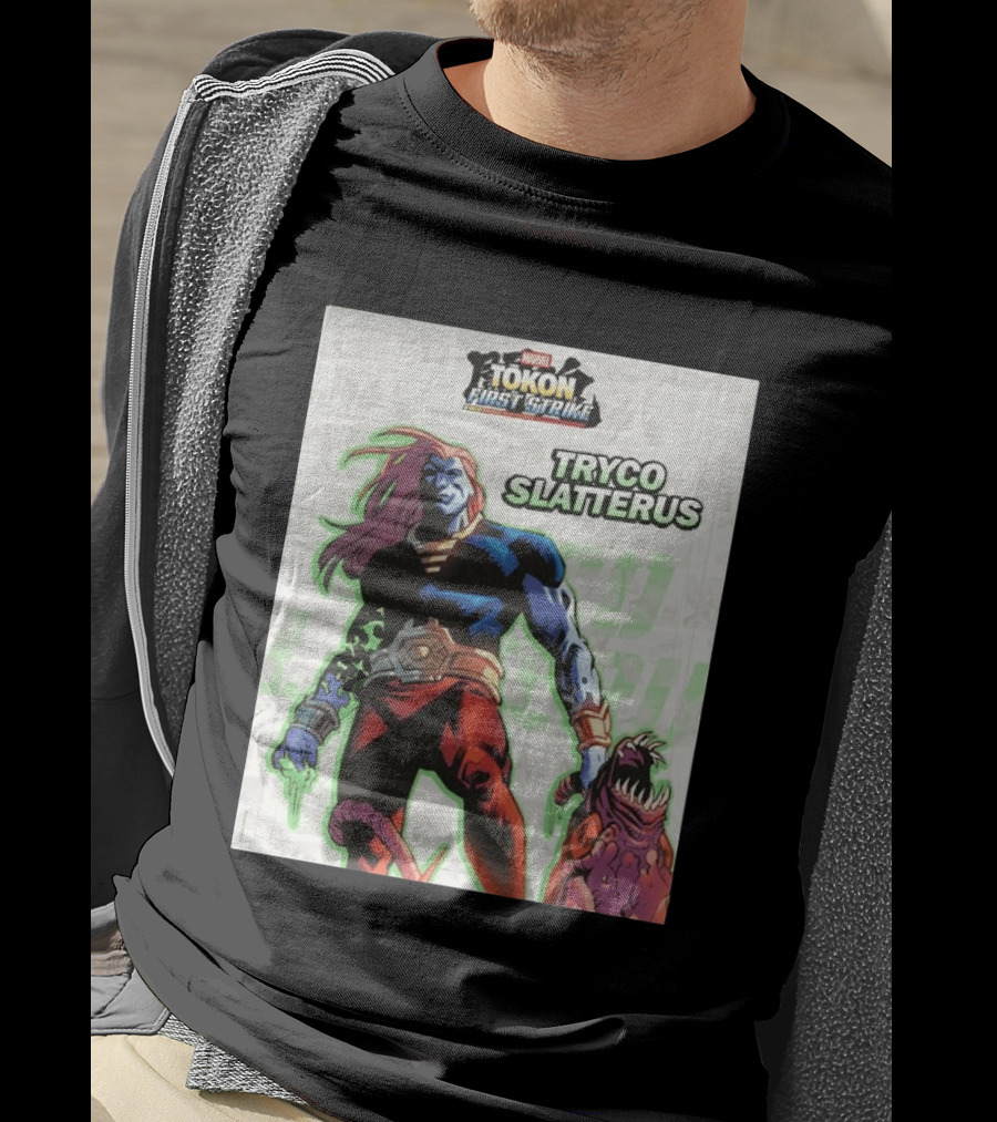 Marvel Tokon First Strike Tryco Slatterus Character With Creature T-Shirt
