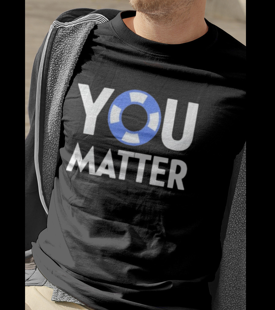YOU Matter Lifebuoy Symbol Blue White T-Shirt
