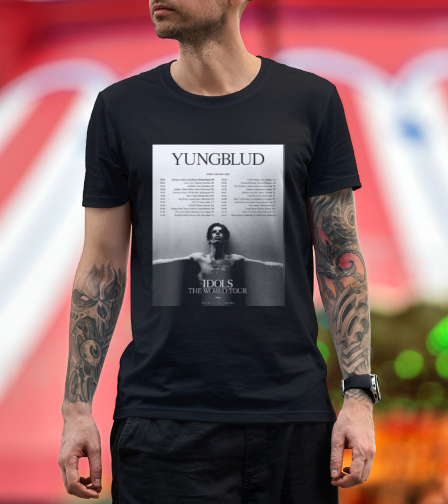 YUNGBLUD Idols The World Tour North America 2026 Schedule Dates Mockup Two Side T-Shirt