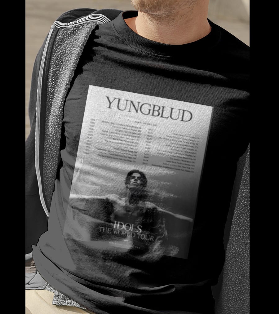 YUNGBLUD Idols The World Tour North America 2026 Schedule Dates Mockup Two Side T-Shirt