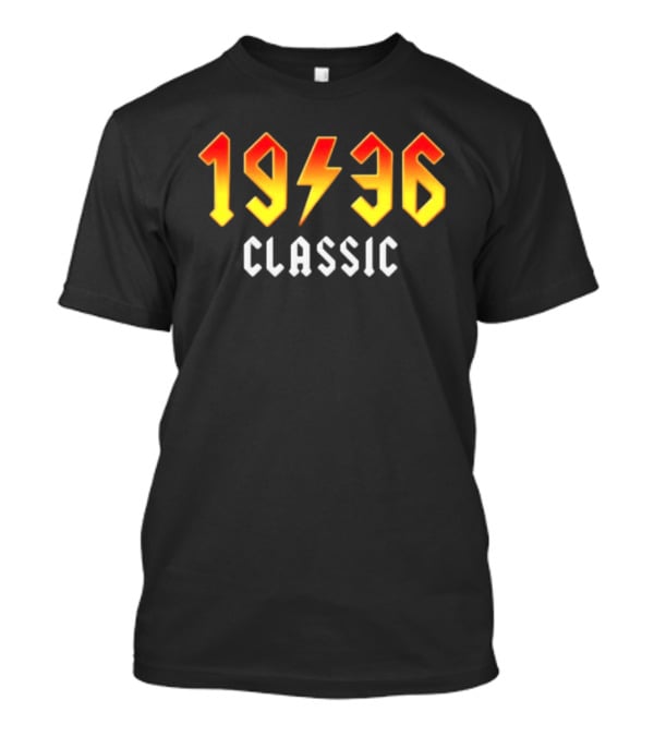 Original 90th Birthday Classic 1936 Rock Band Lightning Bolt T-Shirt