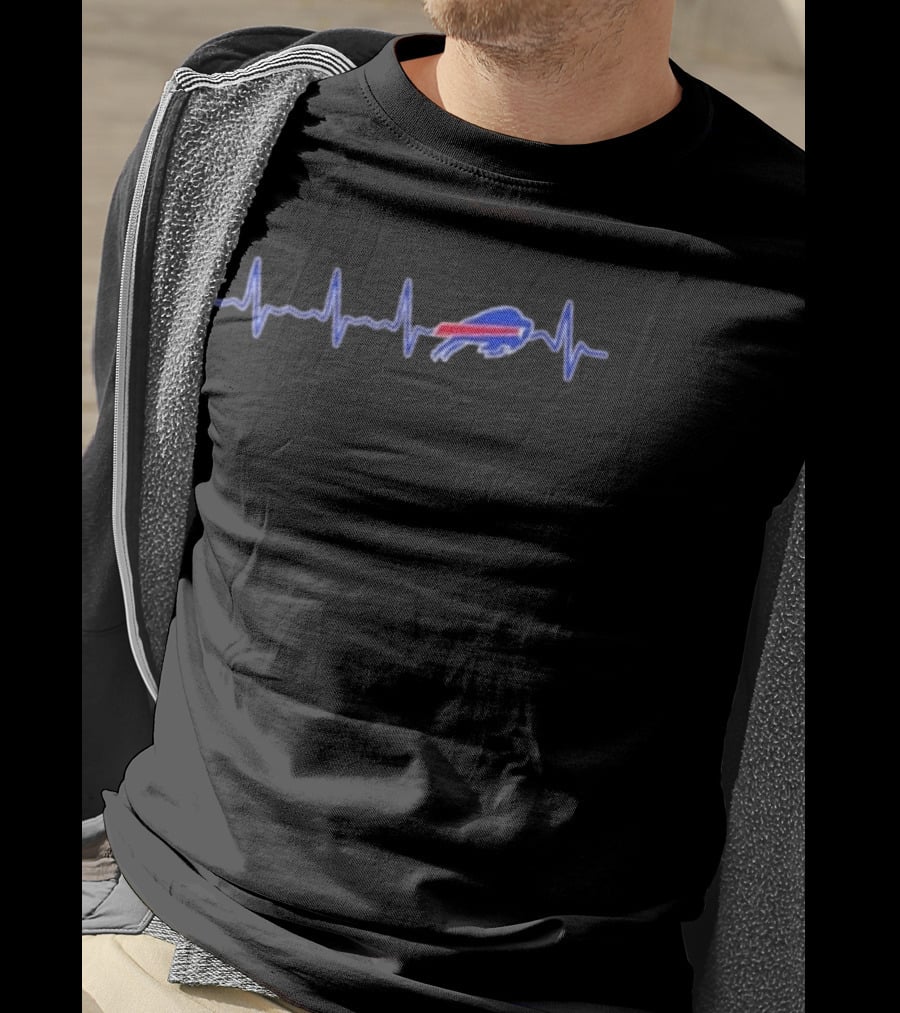 Buffalo Bills Heartbeat Love For Football Original Fans T-Shirt