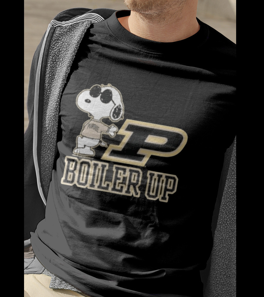 Purdue Boilermakers Snoopy Boiler Up P T-Shirt