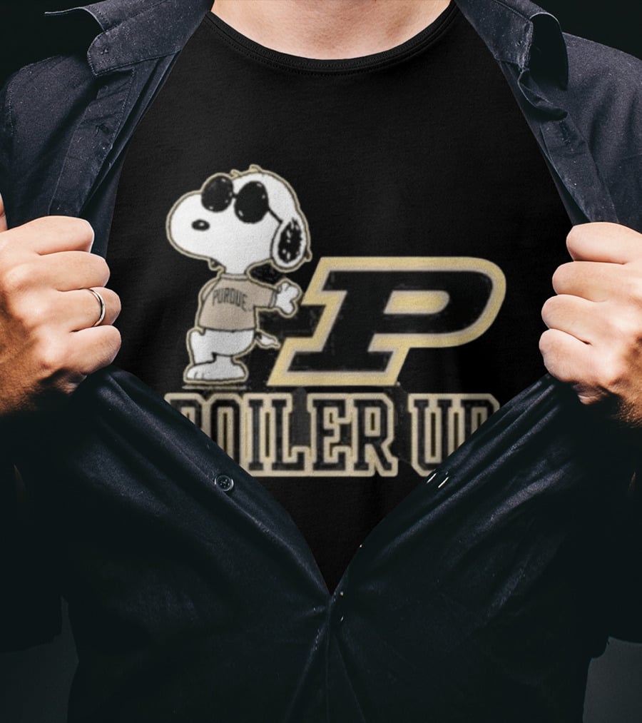 Purdue Boilermakers Snoopy Boiler Up P T-Shirt