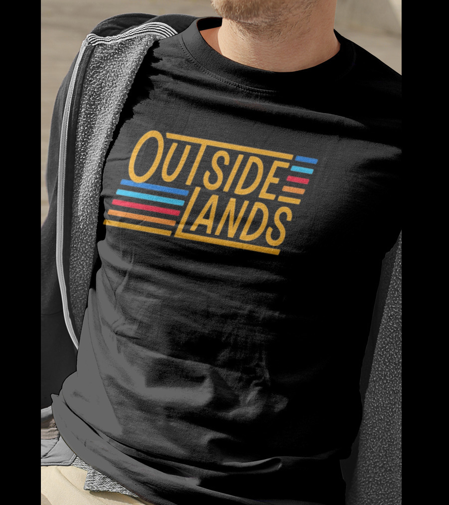 OUTSIDE LANDS Music And Arts Festival Stripes Retro Colorful T-Shirt