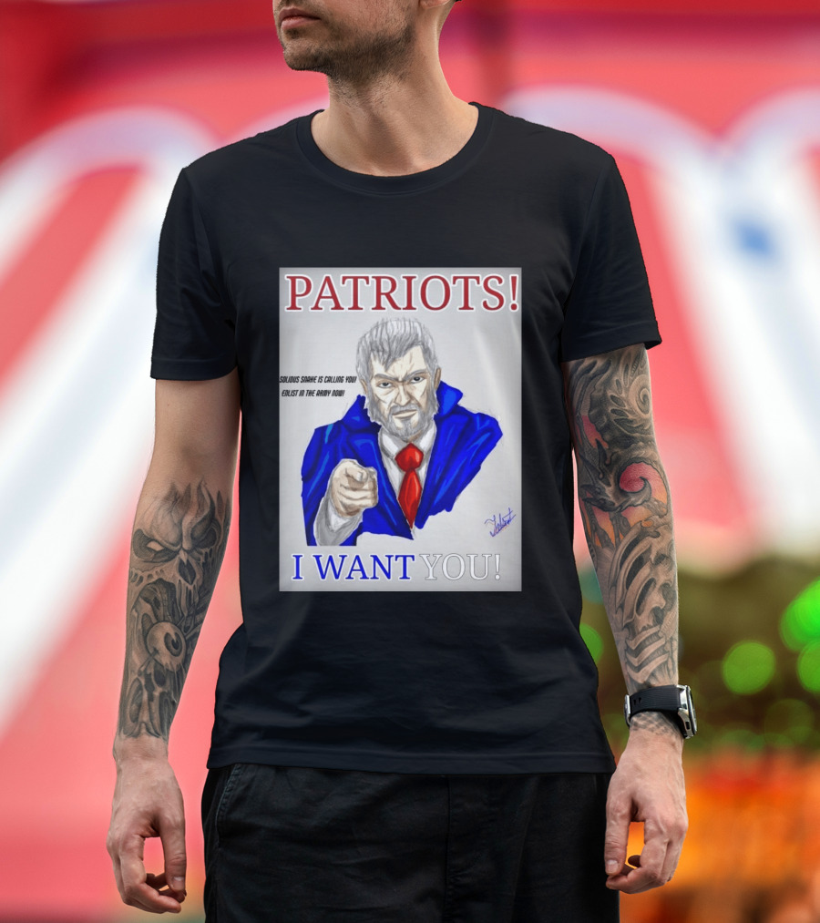 Patriots Solidus Snake Is Calling You Enlist In The Army Now I Want You T-Shirt
