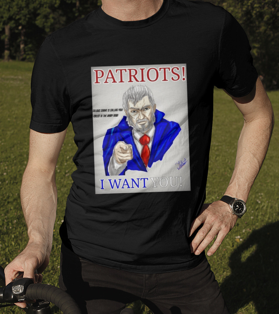 Patriots Solidus Snake Is Calling You Enlist In The Army Now I Want You T-Shirt