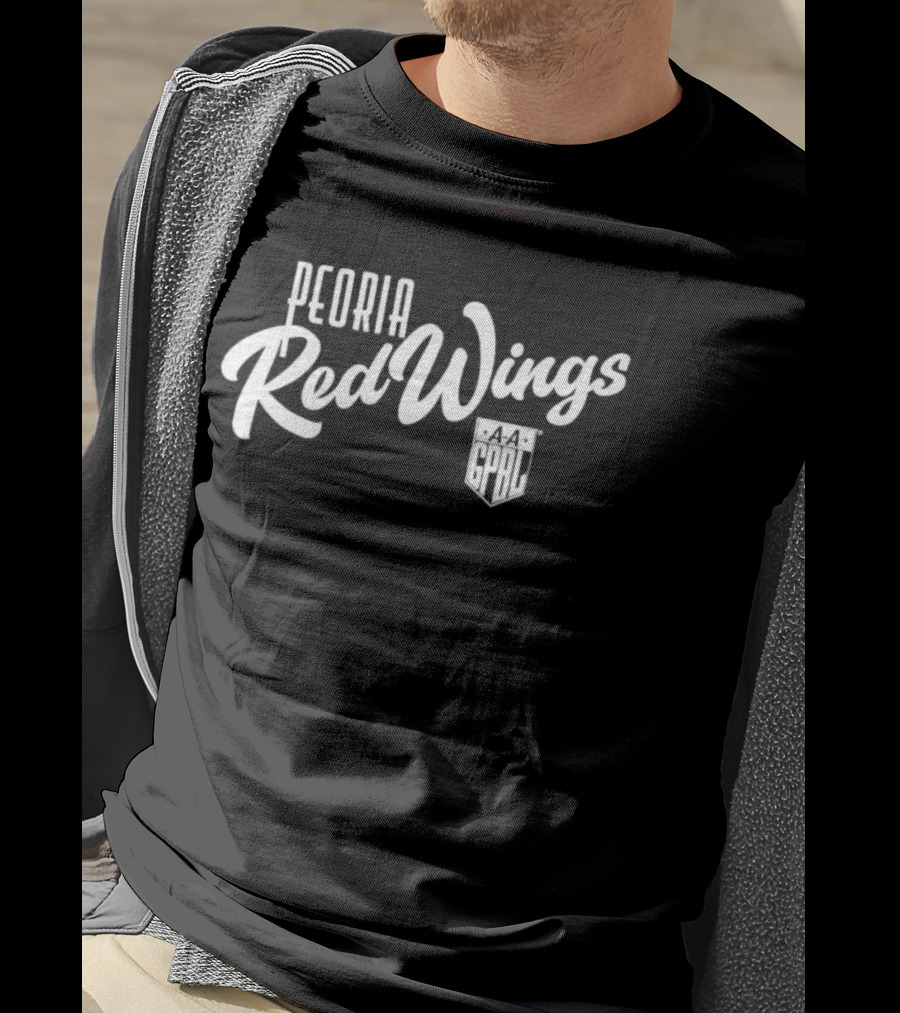 Peoria Red Wings AAGPBL Retro Baseball Team Logo All American Girls Professional League T-Shirt