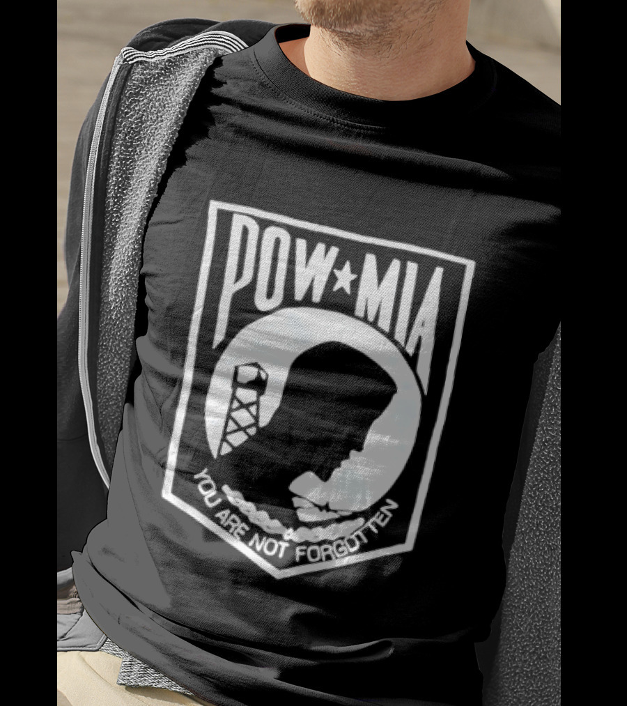POW MIA You Are Not Forgotten Military Remembrance T-Shirt