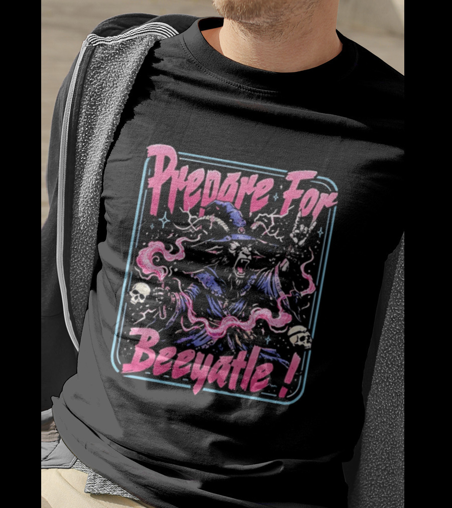 Prepare For Beeyatle Goat Wizard Metal Magic Skulls T-Shirt