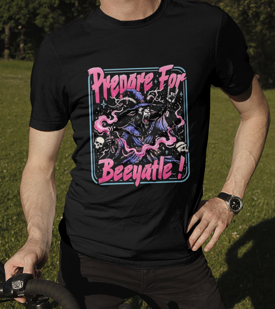Prepare For Beeyatle Goat Wizard Metal Magic Skulls T-Shirt