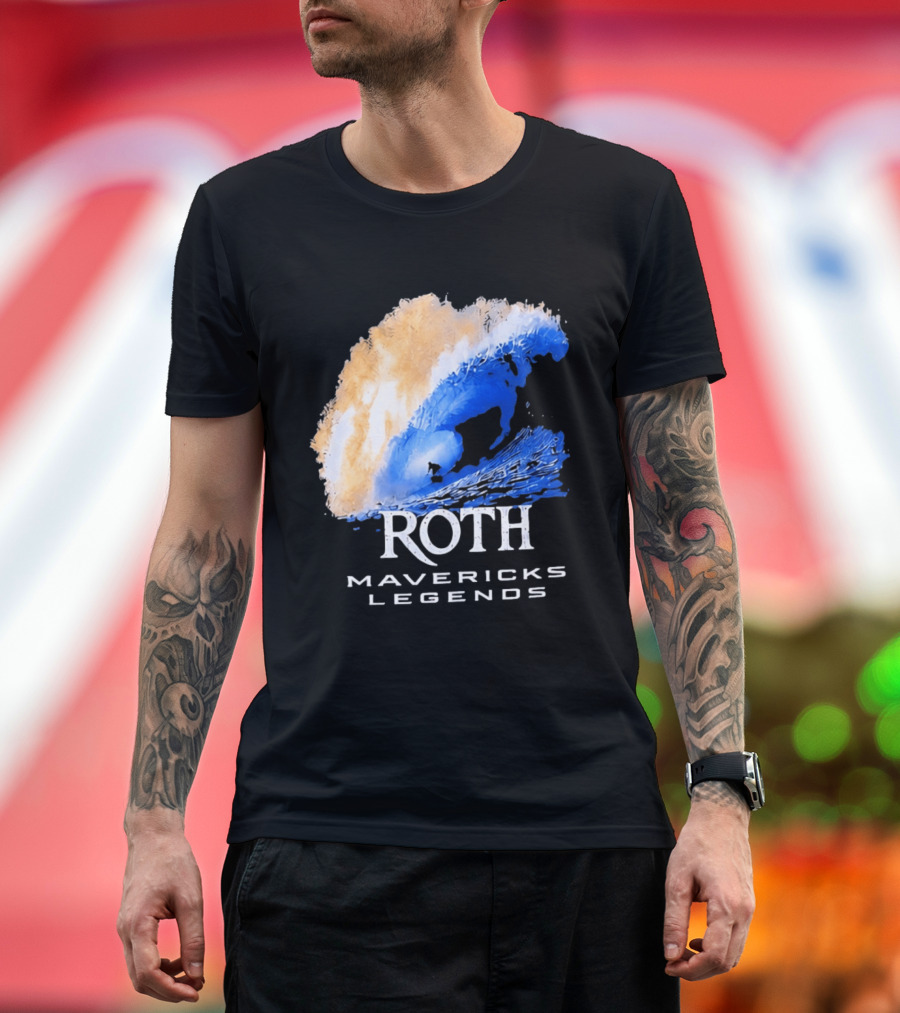 Roth Mavericks Legends Surfing Big Wave Iconography T-Shirt