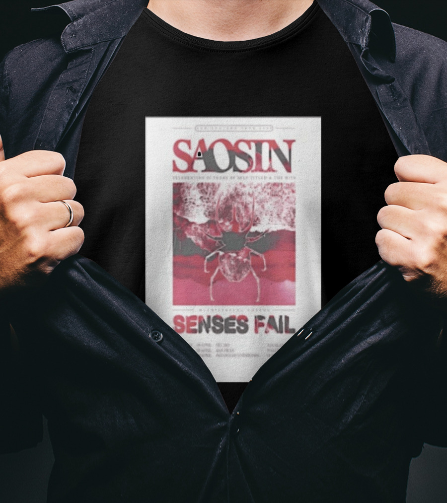 Saosin Sense Fail 2026 New Zealand Tour T-Shirt